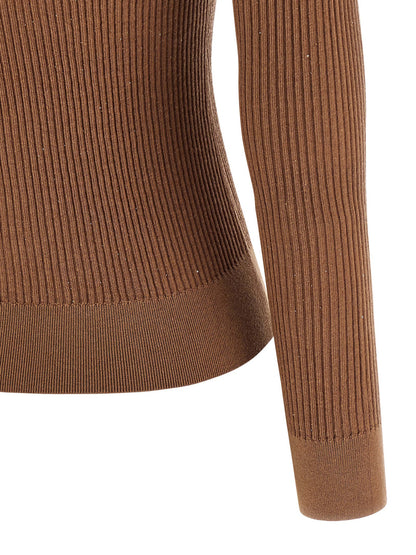 Cárdigan de seda beige Max Mara