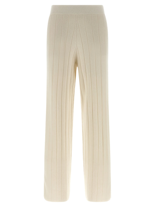 Pantalones de chándal de cachemir blanco de Max Mara