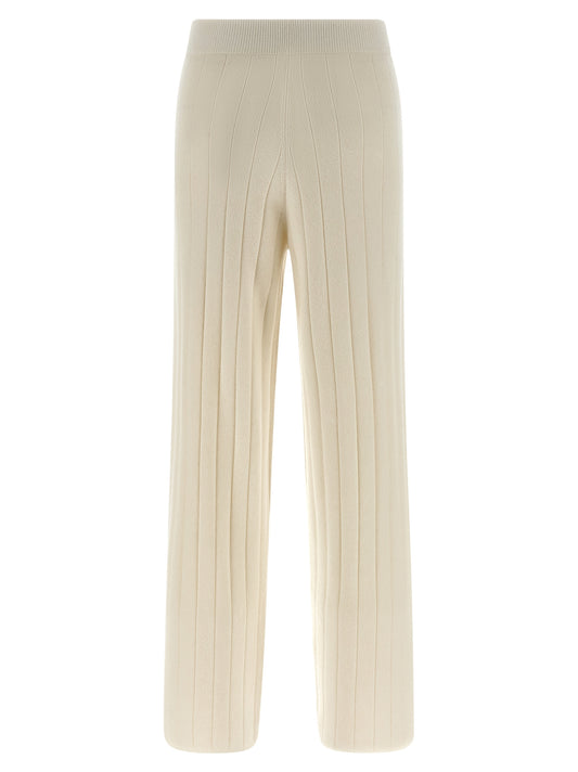 Pantalones de chándal de cachemir blanco de Max Mara