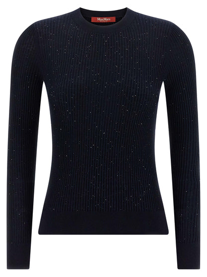 Cárdigan de seda azul Max Mara
