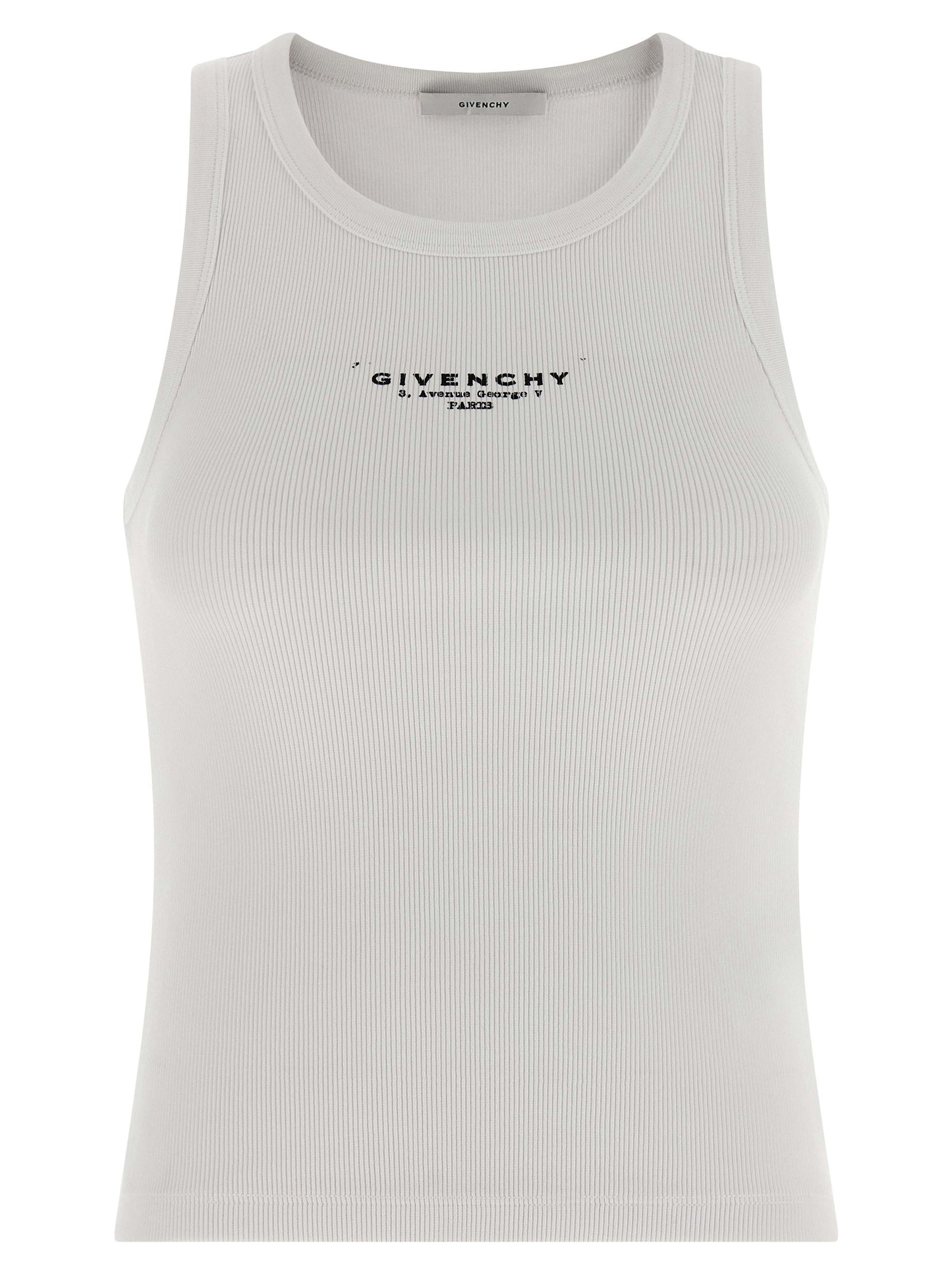 Camiseta sin mangas de algodón blanca Givenchy