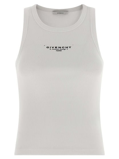 Camiseta sin mangas de algodón blanca Givenchy