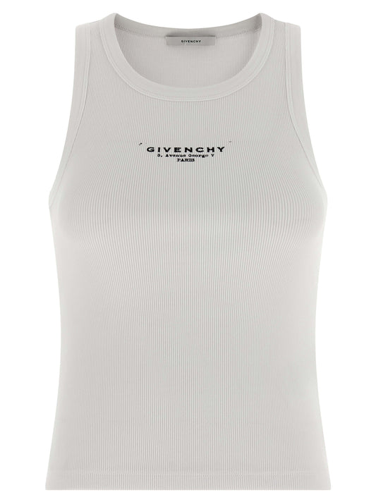 Camiseta sin mangas de algodón blanca Givenchy