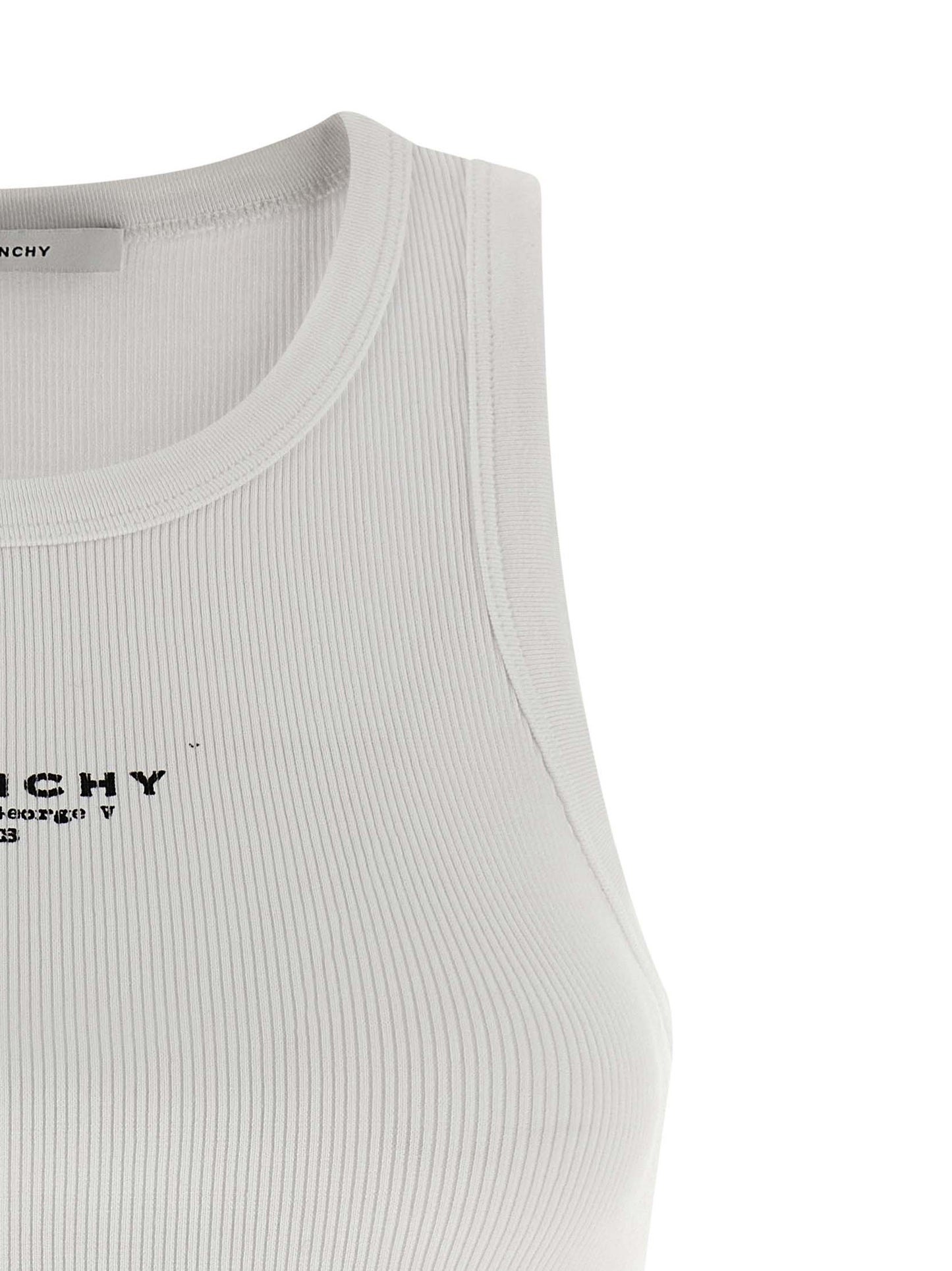 Camiseta sin mangas de algodón blanca Givenchy