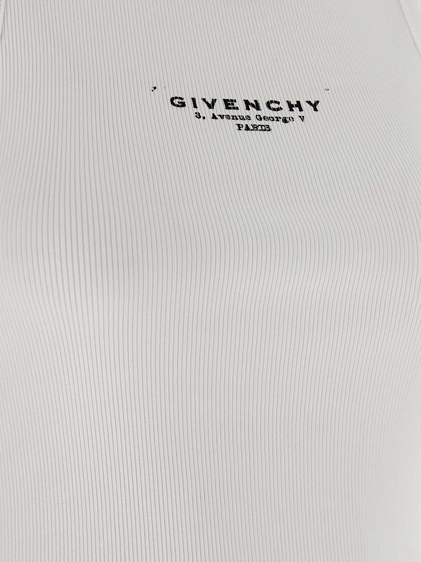 Camiseta sin mangas de algodón blanca Givenchy