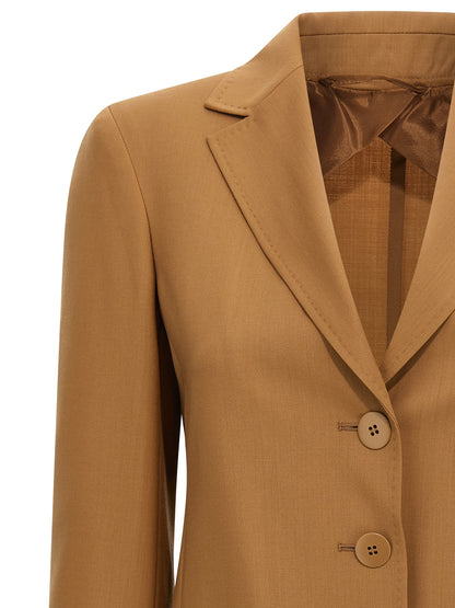 Blazer Max Mara de lana virgen marrón