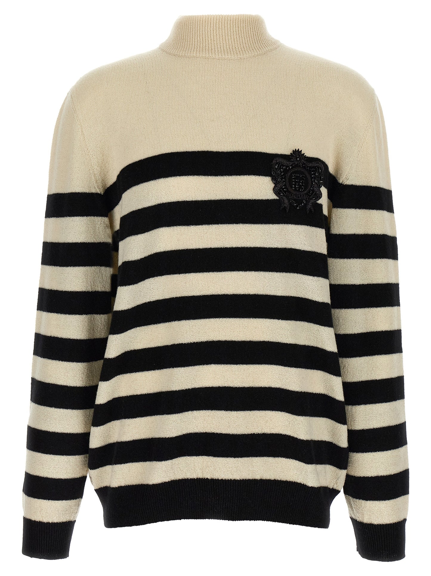 Cárdigan bicolor de lana Balmain