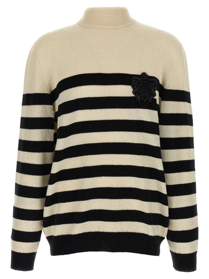 Cárdigan bicolor de lana Balmain