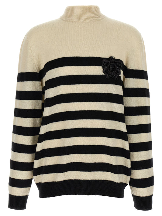 Cárdigan bicolor de lana Balmain