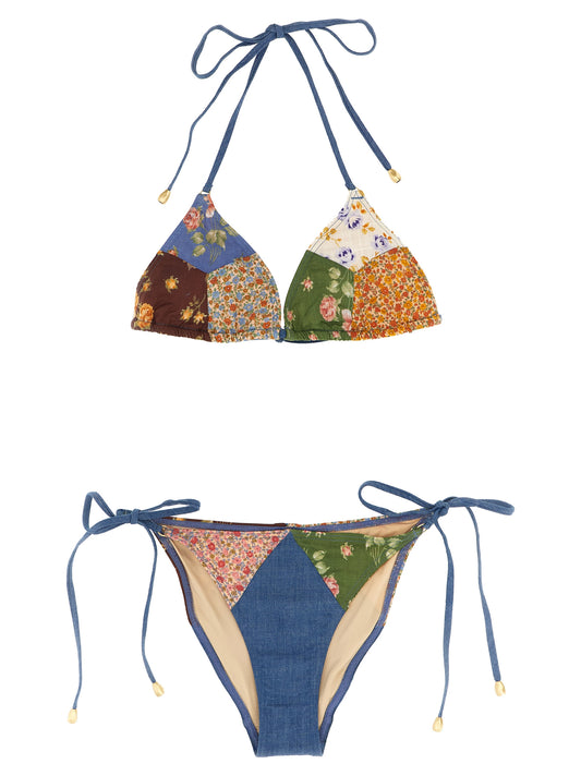 Bikini Zimmermann de algodón multicolor