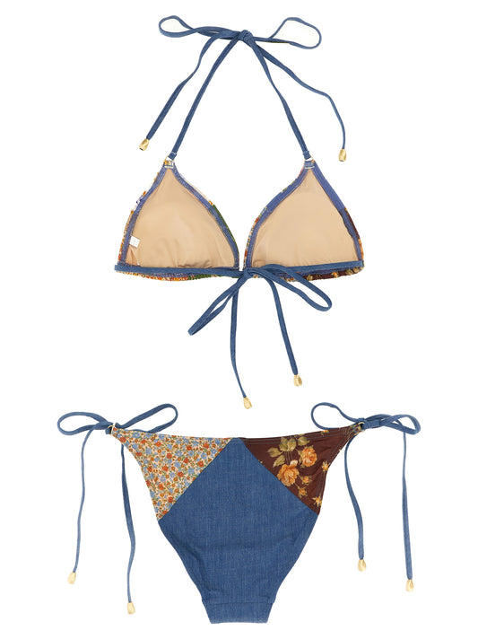 Bikini Zimmermann de algodón multicolor
