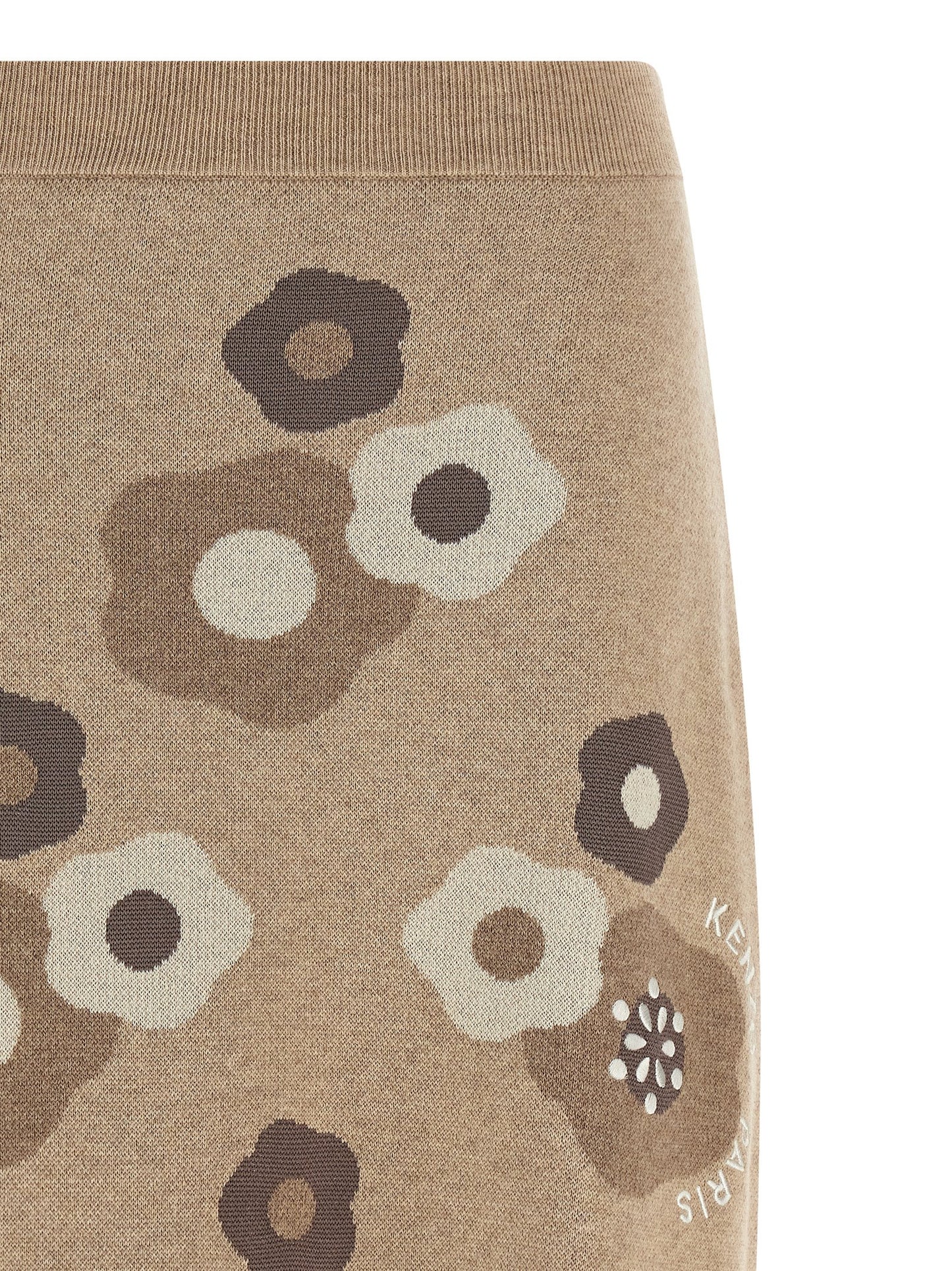 Falda Larga de Lana Beige Kenzo