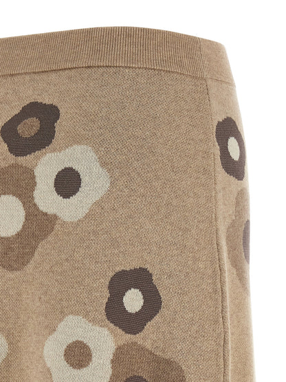 Falda Larga de Lana Beige Kenzo