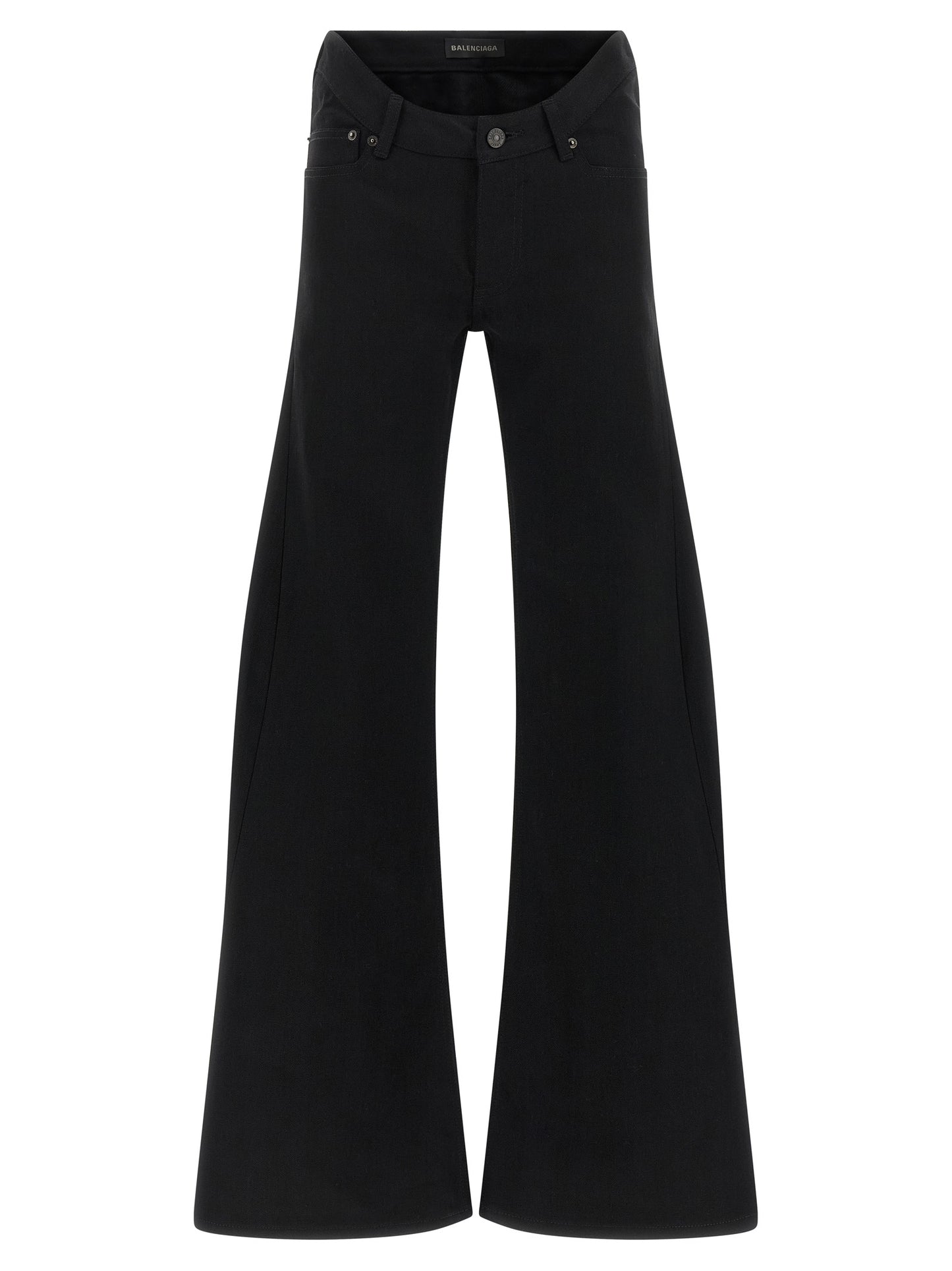 Jeans acampanados Balenciaga de algodón negro