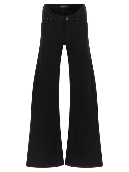 Jeans acampanados Balenciaga de algodón negro