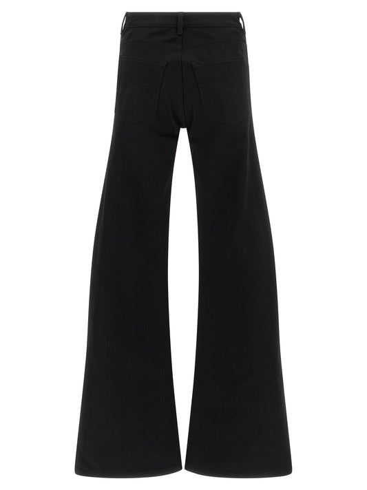 Jeans acampanados Balenciaga de algodón negro