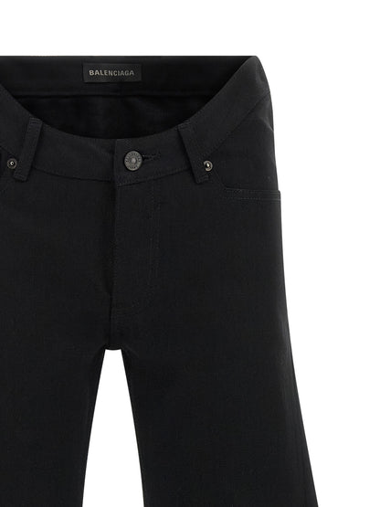 Jeans acampanados Balenciaga de algodón negro