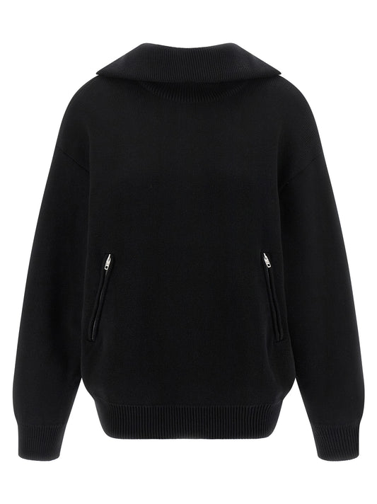 Balenciaga Cardigan En Coton Noir - Collection Actuelle