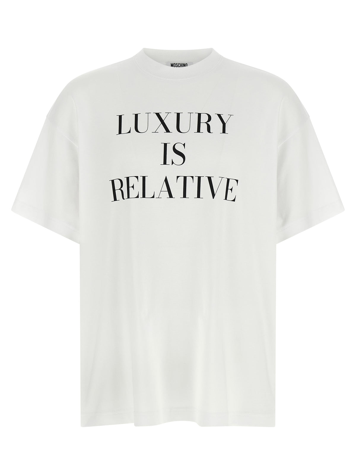 T-shirt blanc en coton Moschino