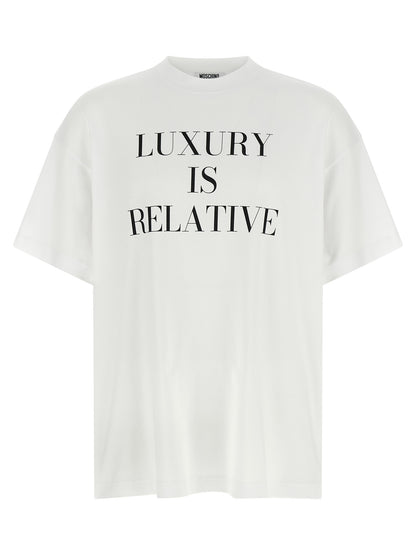 T-shirt blanc en coton Moschino