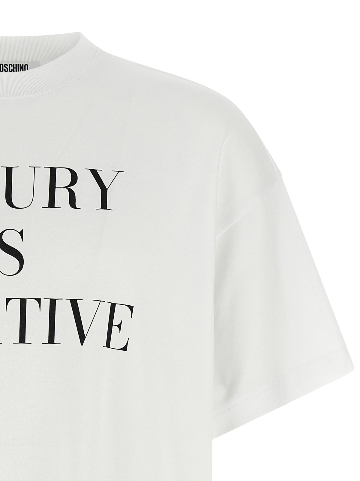 T-shirt blanc en coton Moschino