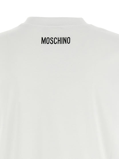 T-shirt blanc en coton Moschino