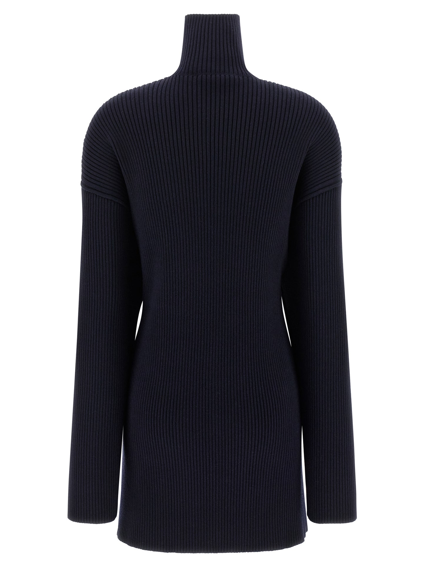 Robe Courte Balenciaga en Laine Bleue