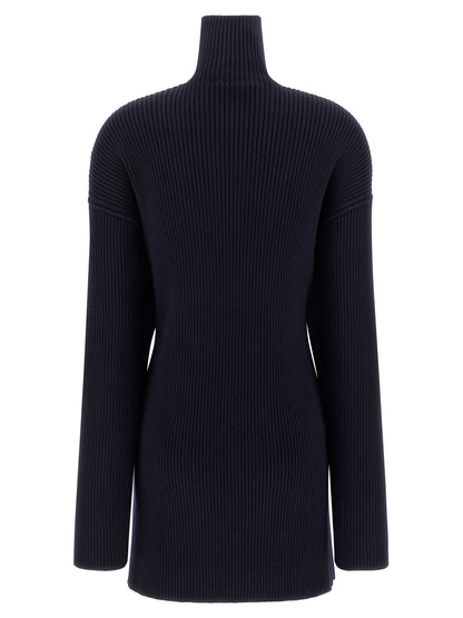 Robe Courte Balenciaga en Laine Bleue