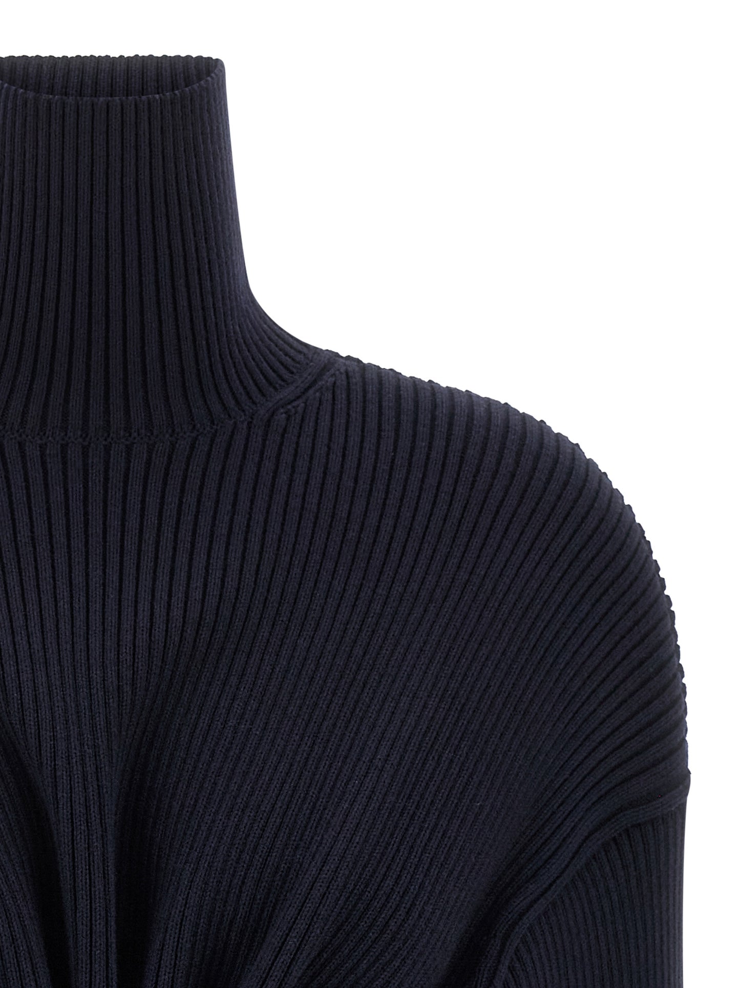 Robe Courte Balenciaga en Laine Bleue