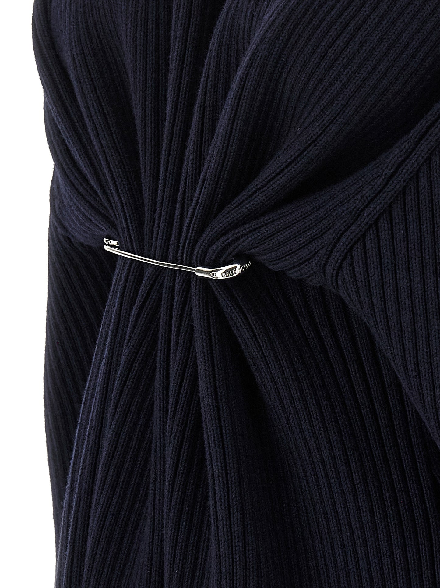 Robe Courte Balenciaga en Laine Bleue