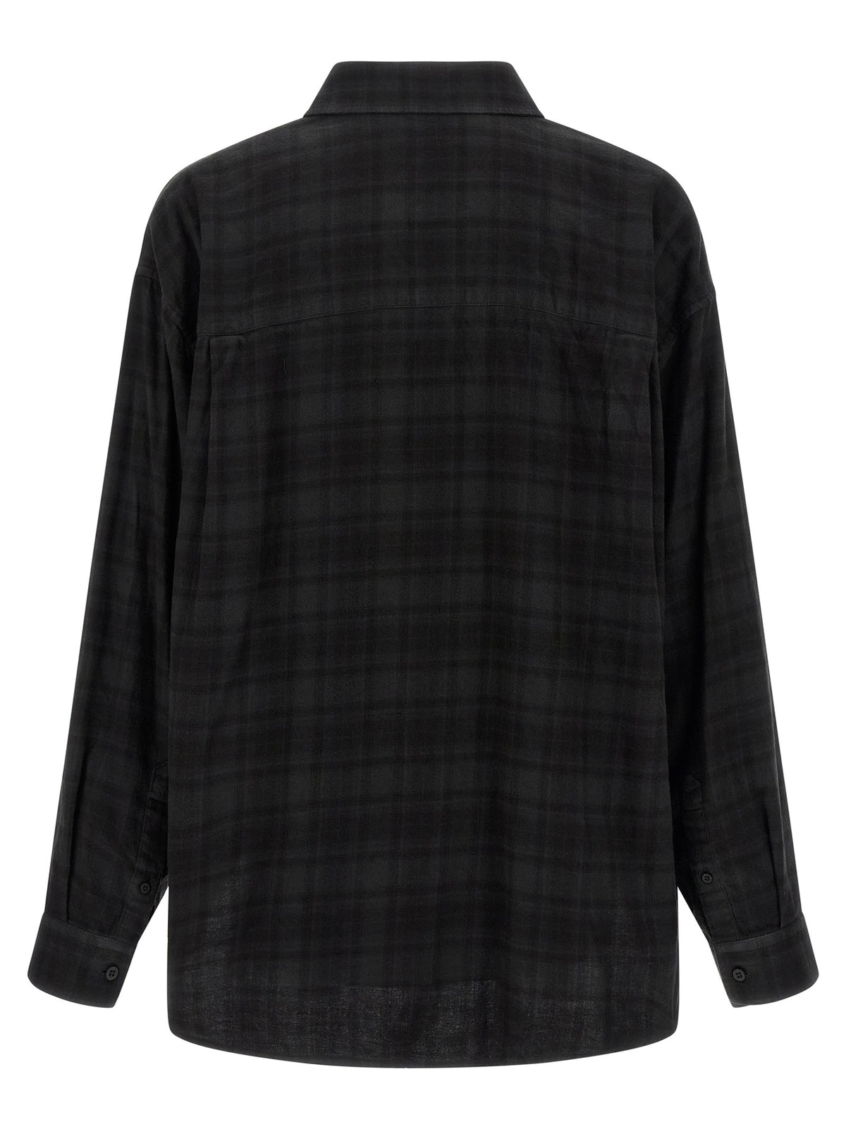 Chemisier Balenciaga en coton noir, design simple et moderne