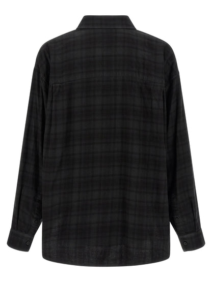 Chemisier Balenciaga en coton noir, design simple et moderne