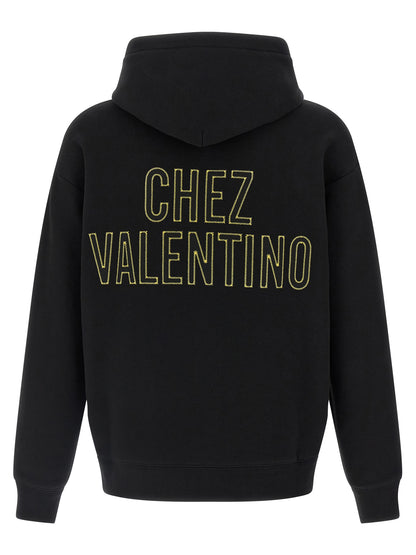Sweat-shirt Valentino Garavani en coton noir