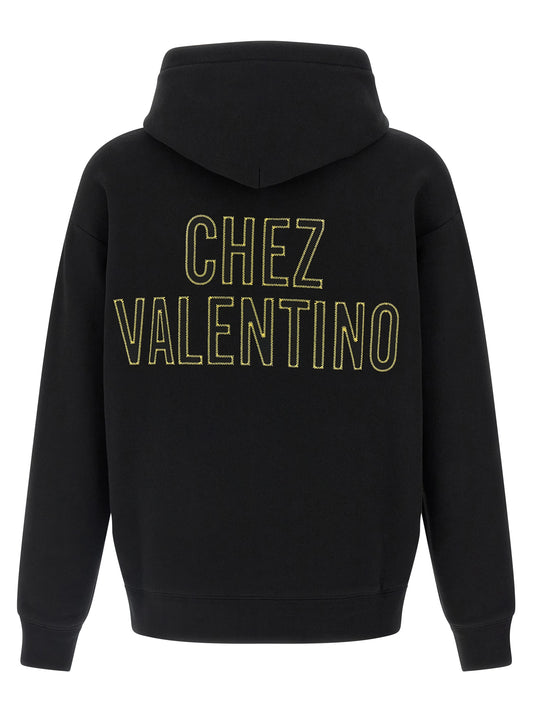 Valentino Garavani Black Cotton Sweatshirt