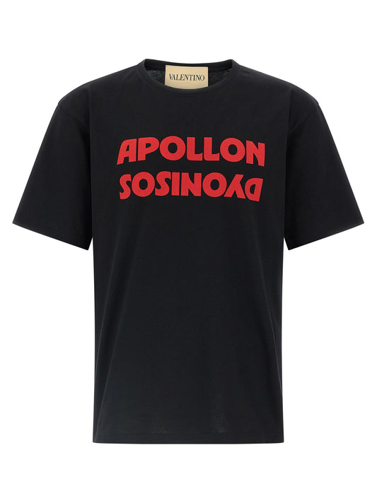 Camiseta de algodón negra Valentino Garavani