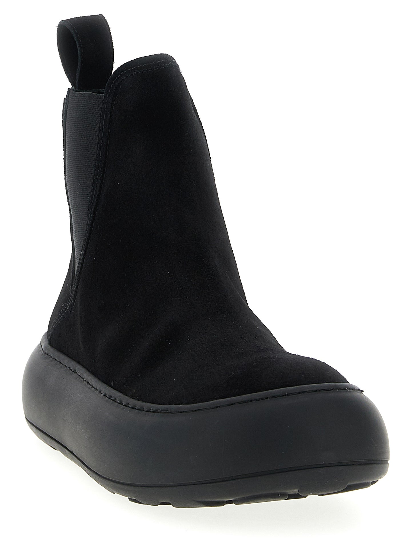 Botines Chelsea Moschino de piel de becerro negra