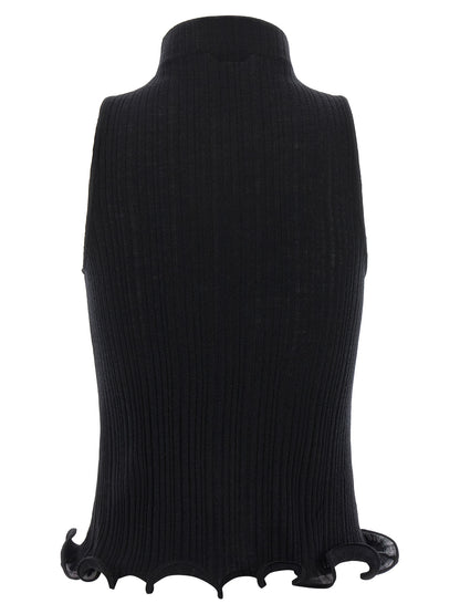 Débardeur noir en polyester Fendi