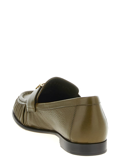 Mocassins bicolores en cuir d'agneau Fendi