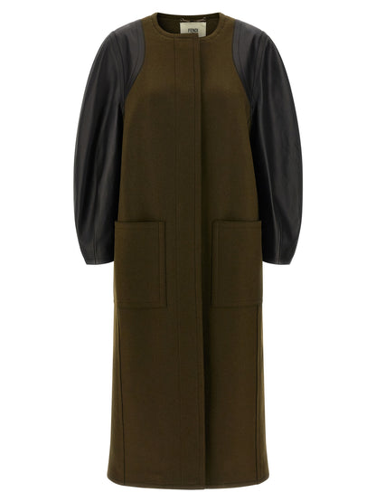 Abrigo Fendi Bicolor de Viscosa