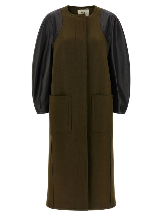 Abrigo Fendi Bicolor de Viscosa
