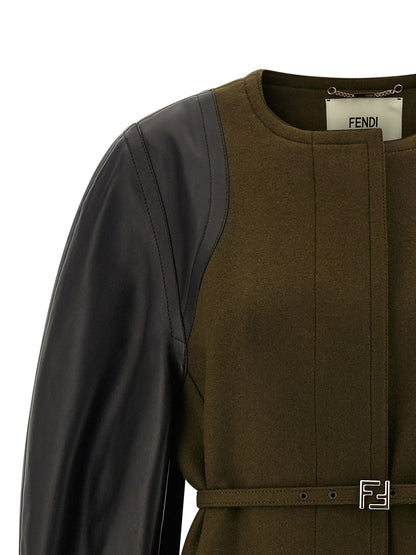 Abrigo Fendi Bicolor de Viscosa