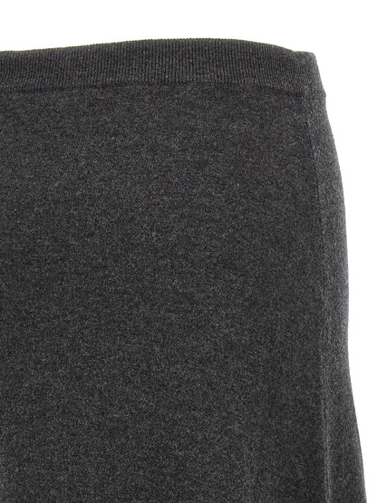 Falda Minicorta De Punto En Lana Gris Balenciaga Modelo