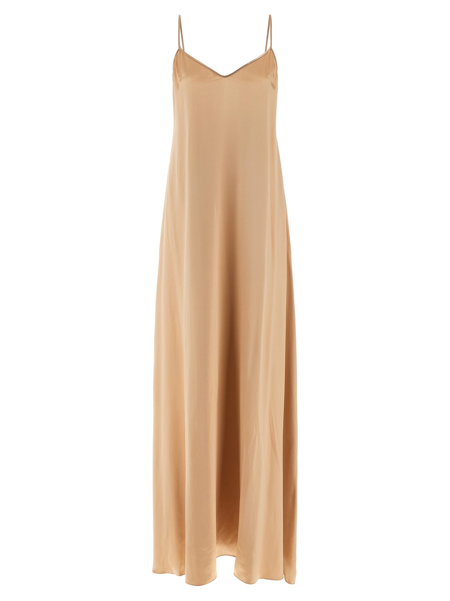 Vestido largo de viscosa beige Ferragamo