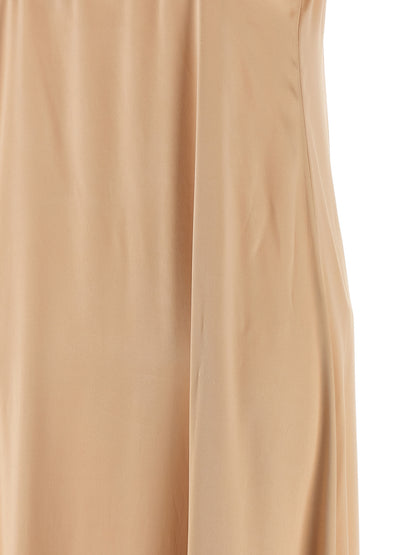 Vestido largo de viscosa beige Ferragamo