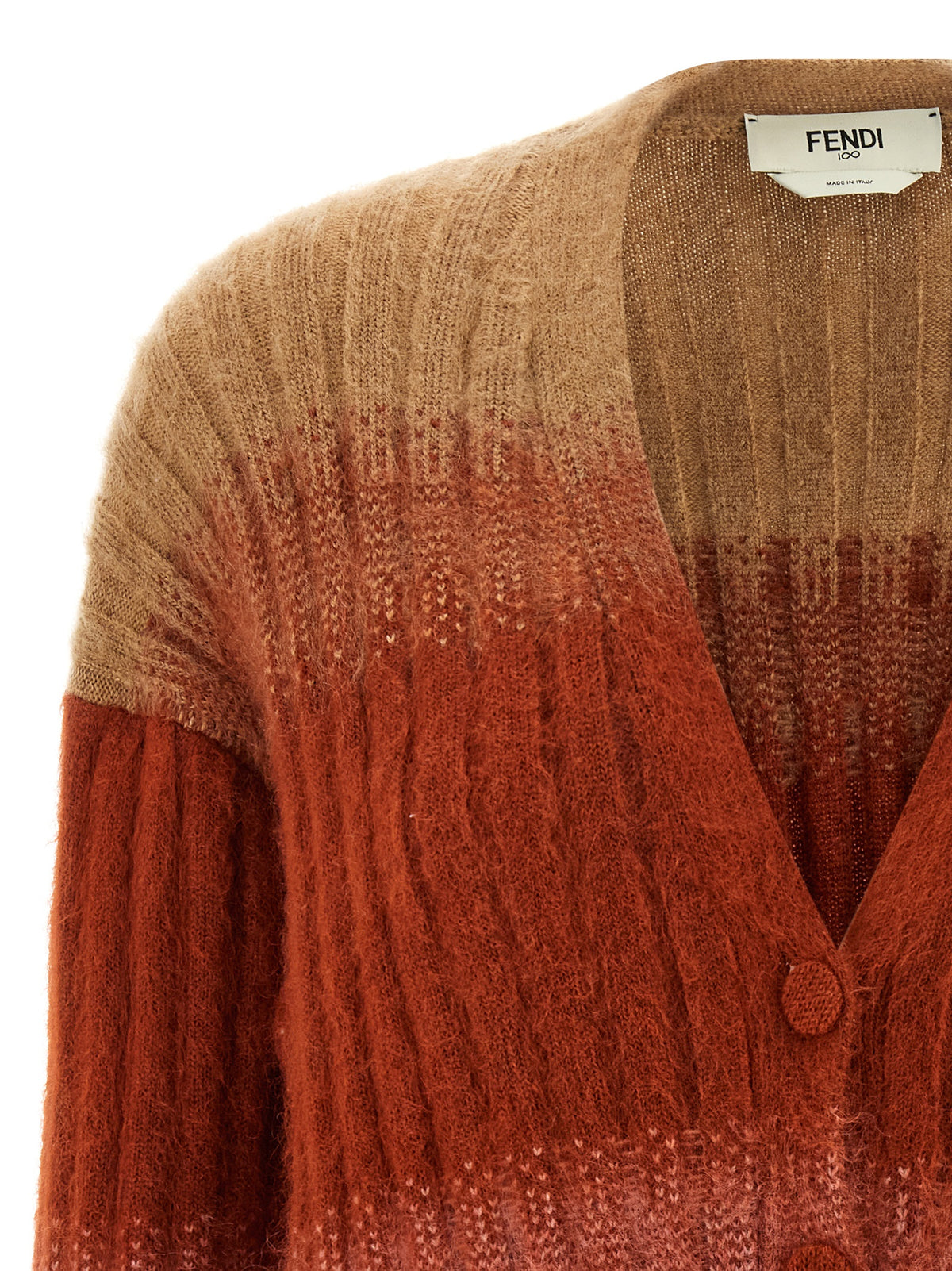 Cardigan en laine multicolore Fendi