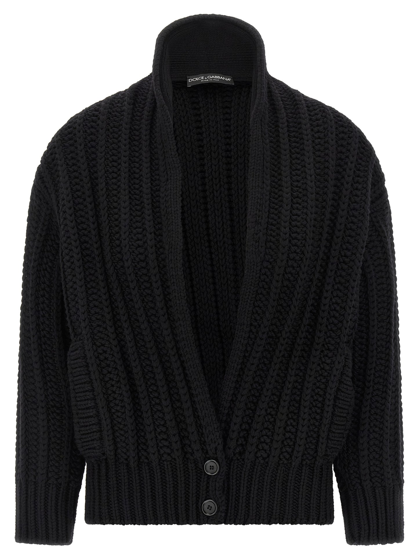 Cardigan Dolce & Gabbana en laine vierge noire