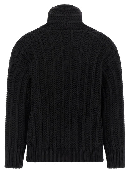 Cardigan Dolce & Gabbana en laine vierge noire