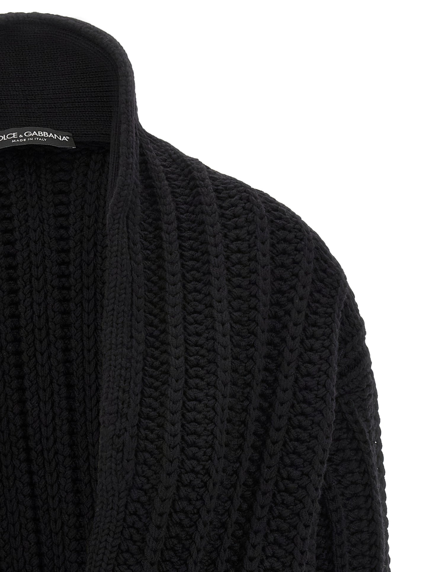 Cardigan Dolce & Gabbana en laine vierge noire
