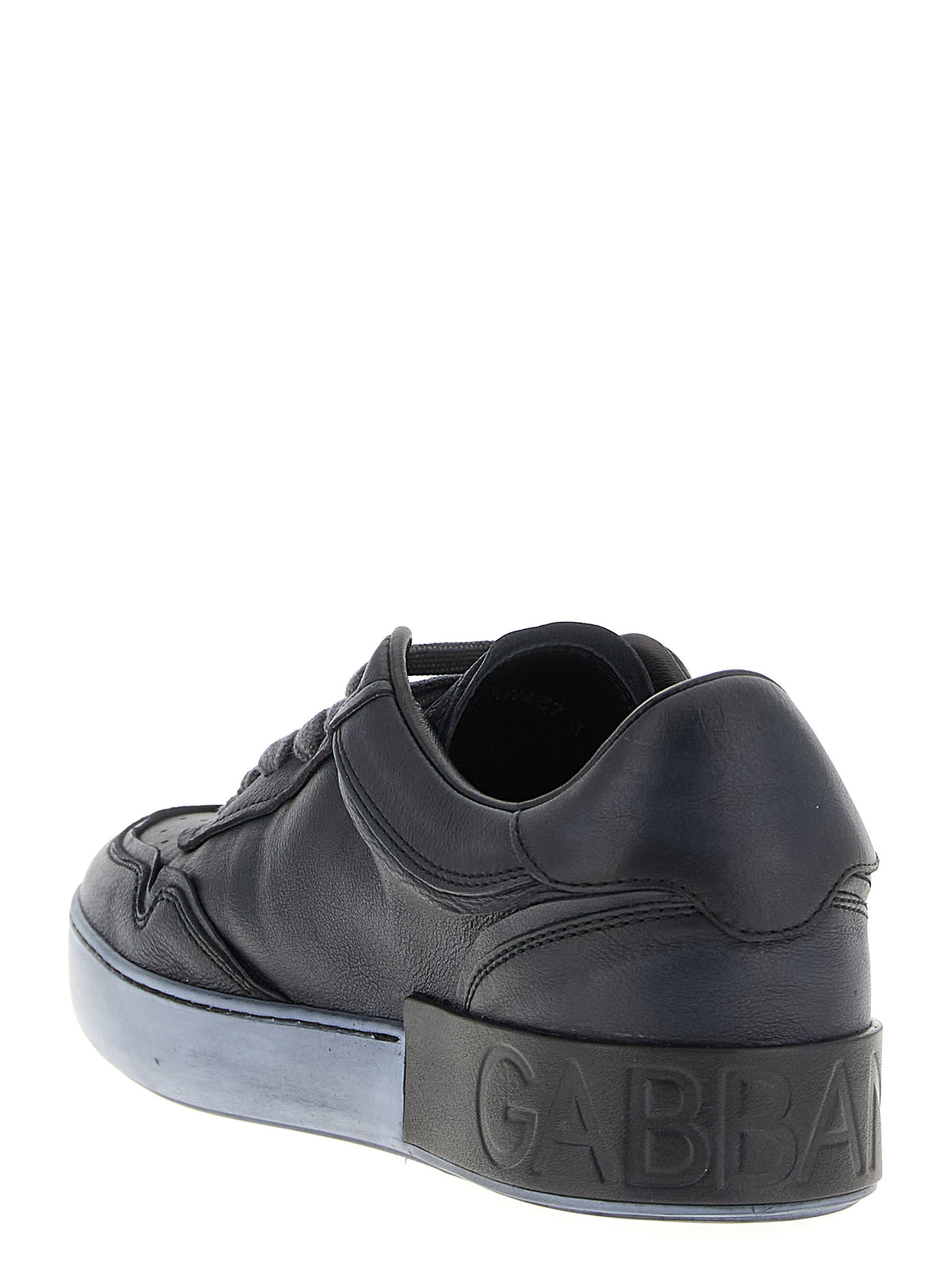Dolce & Gabbana Baskets basses en cuir d'agneau noir