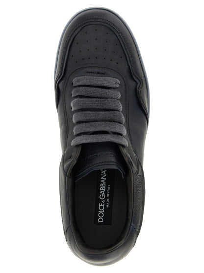 Dolce & Gabbana Baskets basses en cuir d'agneau noir